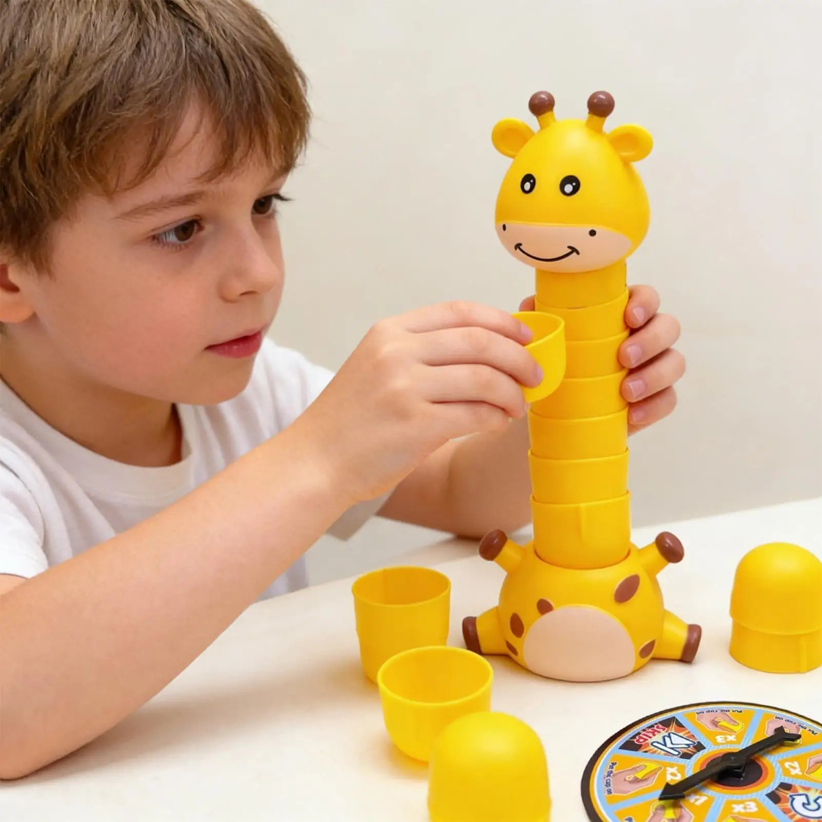 Conjunto de Brinquedos Empilháveis de Girafa, Atividades Interativas Divertidas para Jardim de Infância, Copos Empilháveis de Animais para Sala de Aula