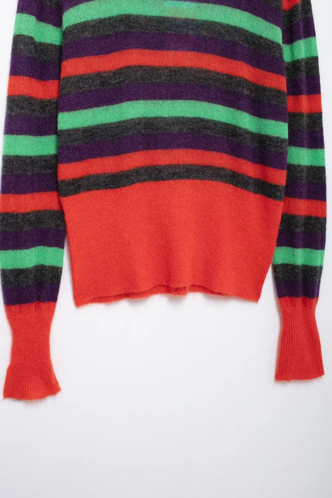 كنزة محبوكة طويلة للنساء ، كنزة صوفية كلاسيكية برقبة دائرية ، كنزة صوفية مطبوعة متدرجة ، أنيقة كلاسيكية ، كنزة جديدة ،