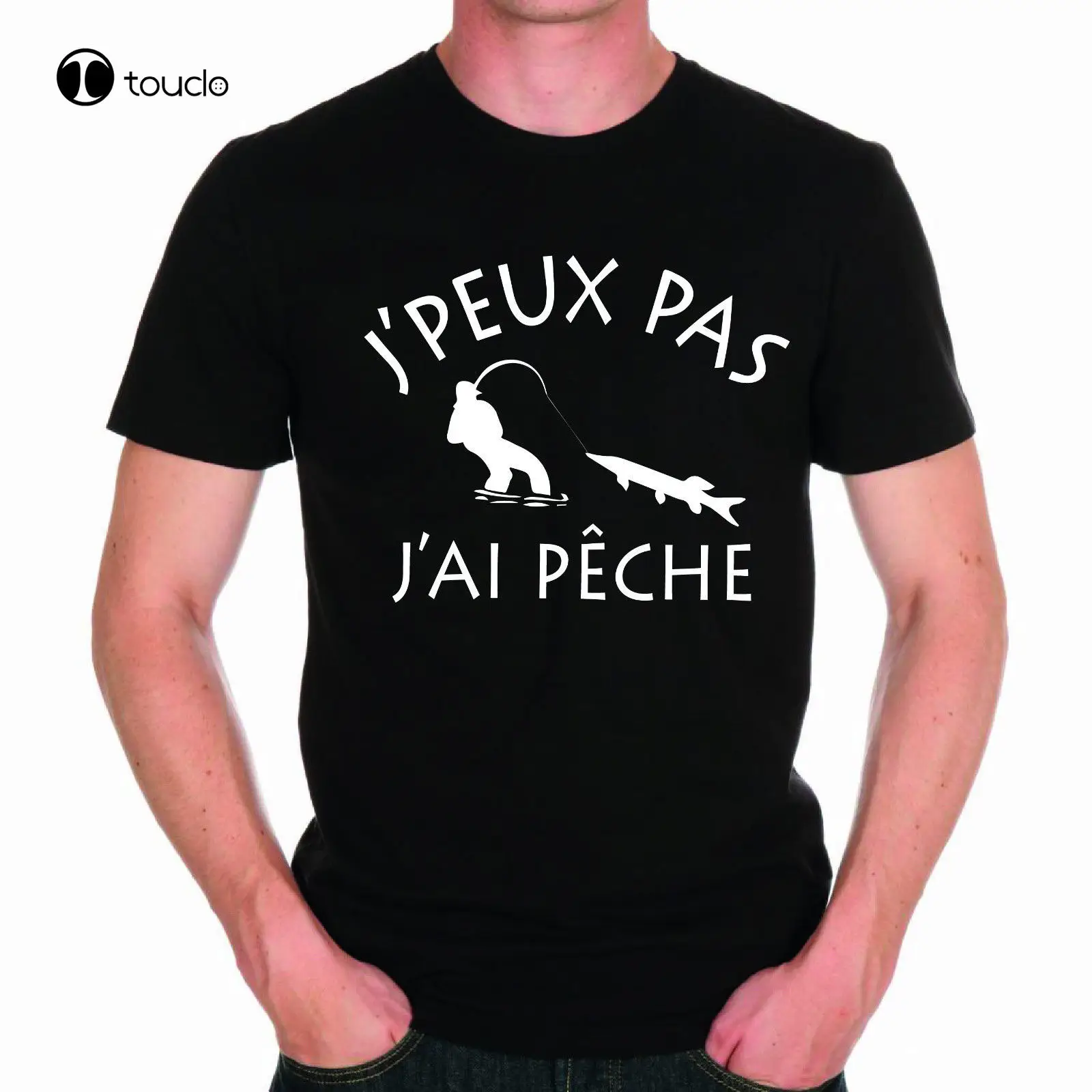 Mens T-Shirt I Cannot I Fishing J'Peux Pas J'Ai Peche Tee Shirt Tee Shirt Custom aldult Teen unisex digital printing Tee shirt