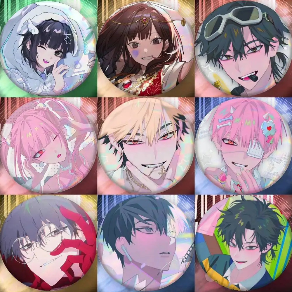 Link Click Anime  Badge Tinplate Meme Round Brooch for Hat Bag Creative Lapel Jewelry Accessories Gifts