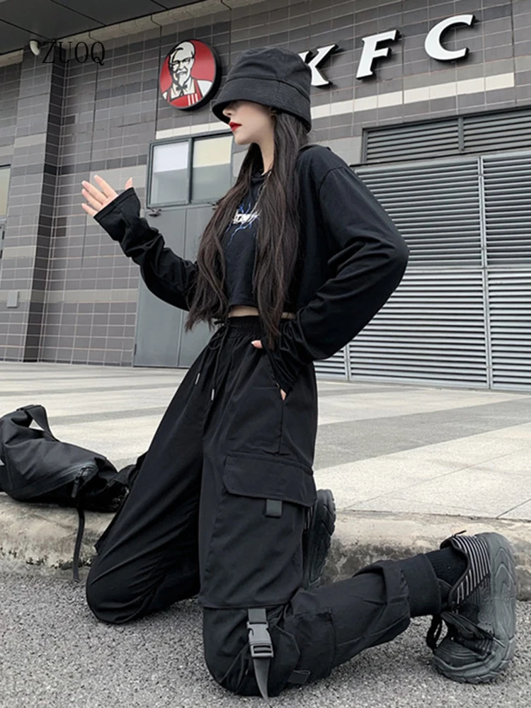 2025 ใหม่แฟชั่น Hip Hop กางเกงผู้หญิง Harem กางเกง Multi-Pocket Streetwear Casual กางเกงผู้หญิง S-3XL