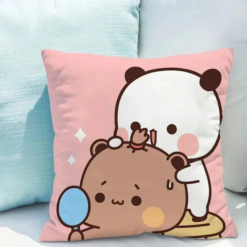 Cool Bear Cute Couple Bear Pillowcase Cartoon Decorative Cushion Car Sofa Sofa Pillowcase Pillowcase