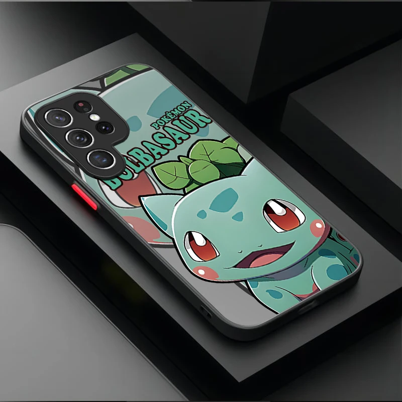 Lovely P-Pokemon Pikachu Case For Samsung Galaxy S24 S23 S22 Ultra S21 S20 FE S10 Plus Note 20 10 A15 A25 A35 A55 Silicone Etui