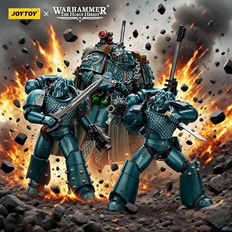 

Фигурка JOYTOY Warhammer 1/18, Horus Heresy Alpha Legion Exodus & Headhunter Prime & Headhunter Mecha Legion, коллекционные предметы