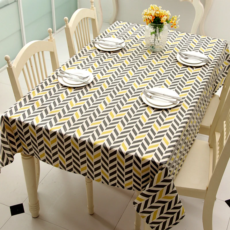 Modern Minimalist Geometric Lines Trapezoidal Printed Tablecloth Tea Tablecloth Decoracao Cozinha Toalha De Mesa E Guardanapo