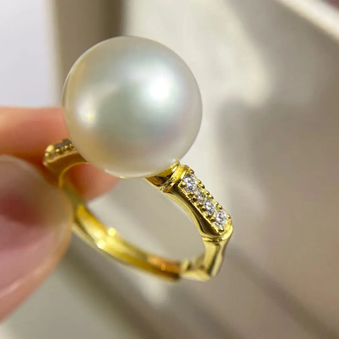 

Регулируемое кольцо из стерлингового серебра S925, настройки, фурнитура, крепления, аксессуары, детали, фитинги для жемчуга 11-12 мм, 5 шт./лот