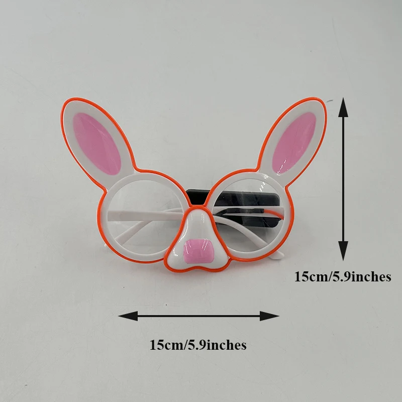 ใหม่มาถึงการ์ตูนแว่นตาไฟ LED เรืองแสง Bright กระต่ายแว่นตาสําหรับ Holiday Party เทศกาล Glow Props