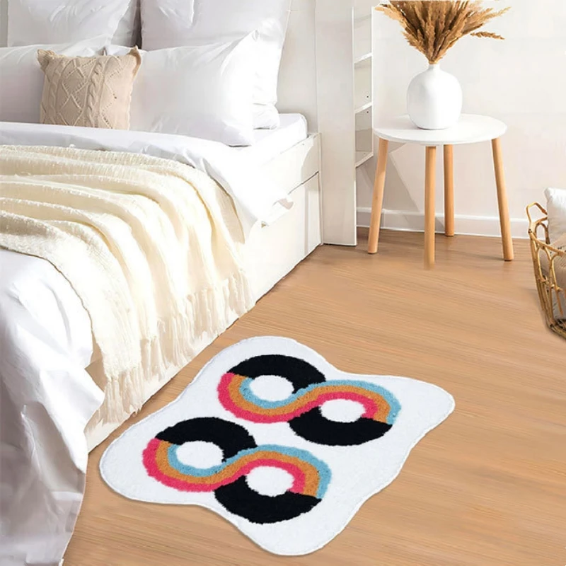 

Tufted Colorful Number 88 Doormat Bathroom Rugs Anti-slip Flocking Mats for Living Room Bedroom Hallway Door Enterance Carpters