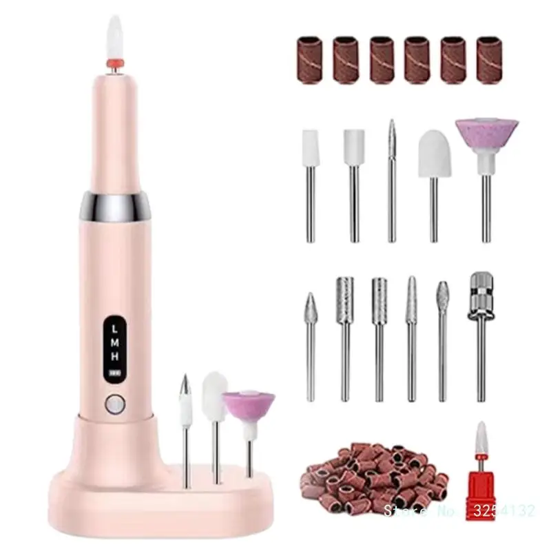 

Nail Drill Set Electric Nail File 15000RPM Electric Nail Drill Machine with Nail Drill Bit for Manicure Salon Use