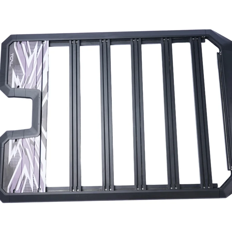 High Quality Premium Heavy Duty 6063 Aluminum Black Powder Coated Roof Rack Platform Universal For Pickup SUV Auto Exterior Modi