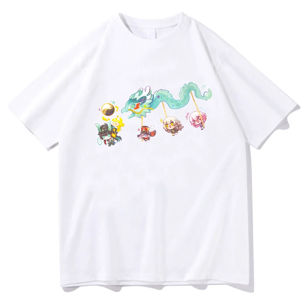 

Imbibitor Lunae & Friends Dragon Dance хлопковая футболка Honkai Star Rail Game футболки очаровательные топы с героями мультфильмов Q-версии одежда унисекс