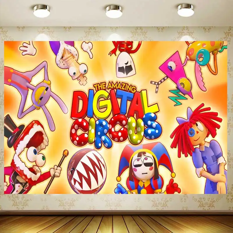 circus troup Background  Birthday Party Supplies Decoration Customize Backdrop Baby Shower Banner Kid Faovr Room