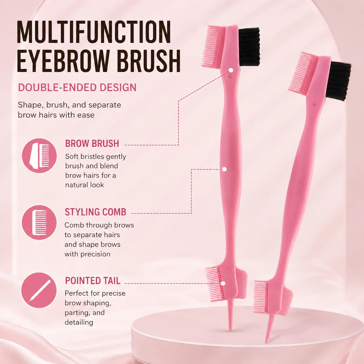 فرشاة حواجب مزدوجة الطرف مع مش - مراجعة Beauty Makeup Tools وسعره