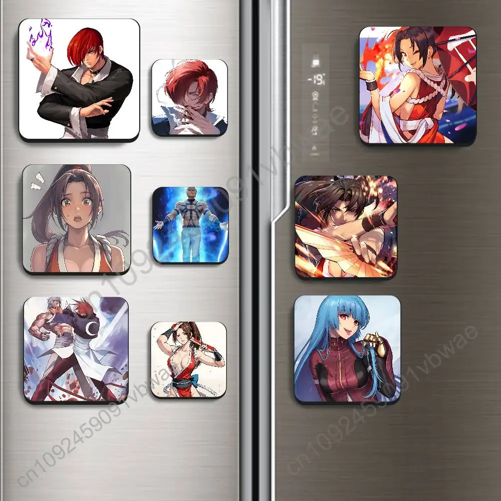 

Mai Shiranui KOF Iori Yagami Black Square Plastic Fridge Magnet, for Magnetic, No Trace Left, Durable, Smooth and Textured