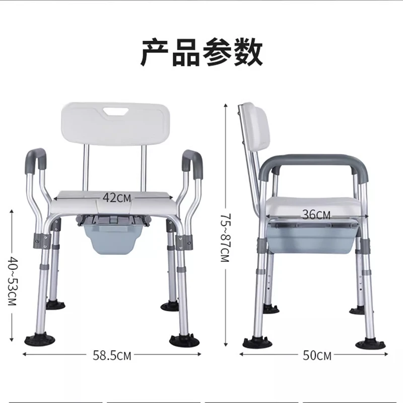 Douchestoel Seniorenstoelen Antislip Badstoel Verstelbare hoogtes Seniorenstoelen Draagbaar Krzesło Prysznicowe Seniorenmeubels