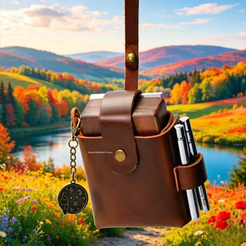 Paint Box Storage Bag Genuine Leather Watercolor Palette Special Bag Sketching Traveling Portable Painting Bag Art Supplies