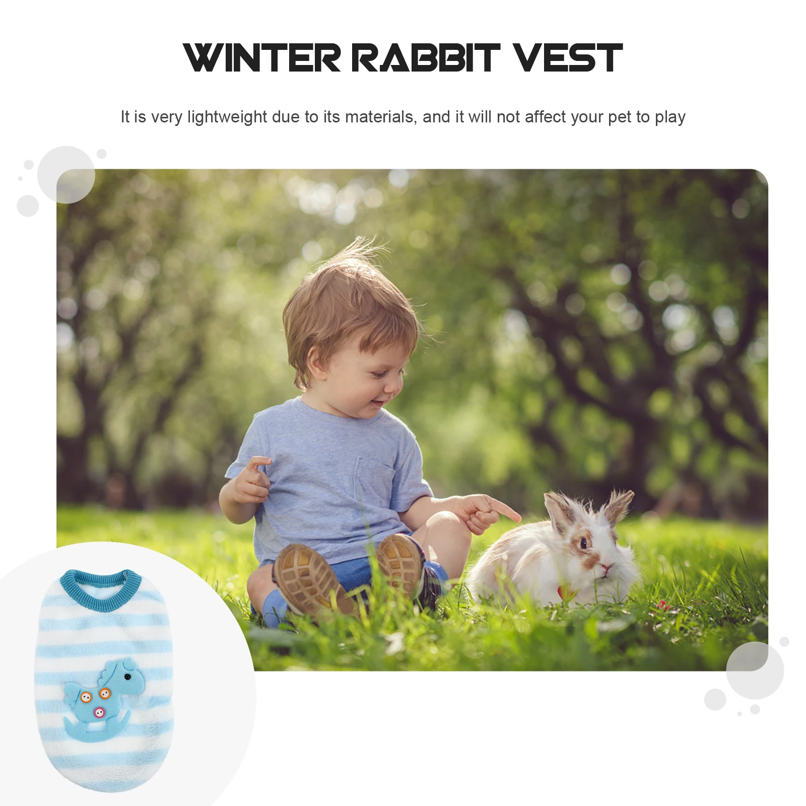 

Costumes for Bunnies Bunny Vest Winter Little Hamster Clothes Easter Pet Rabbit