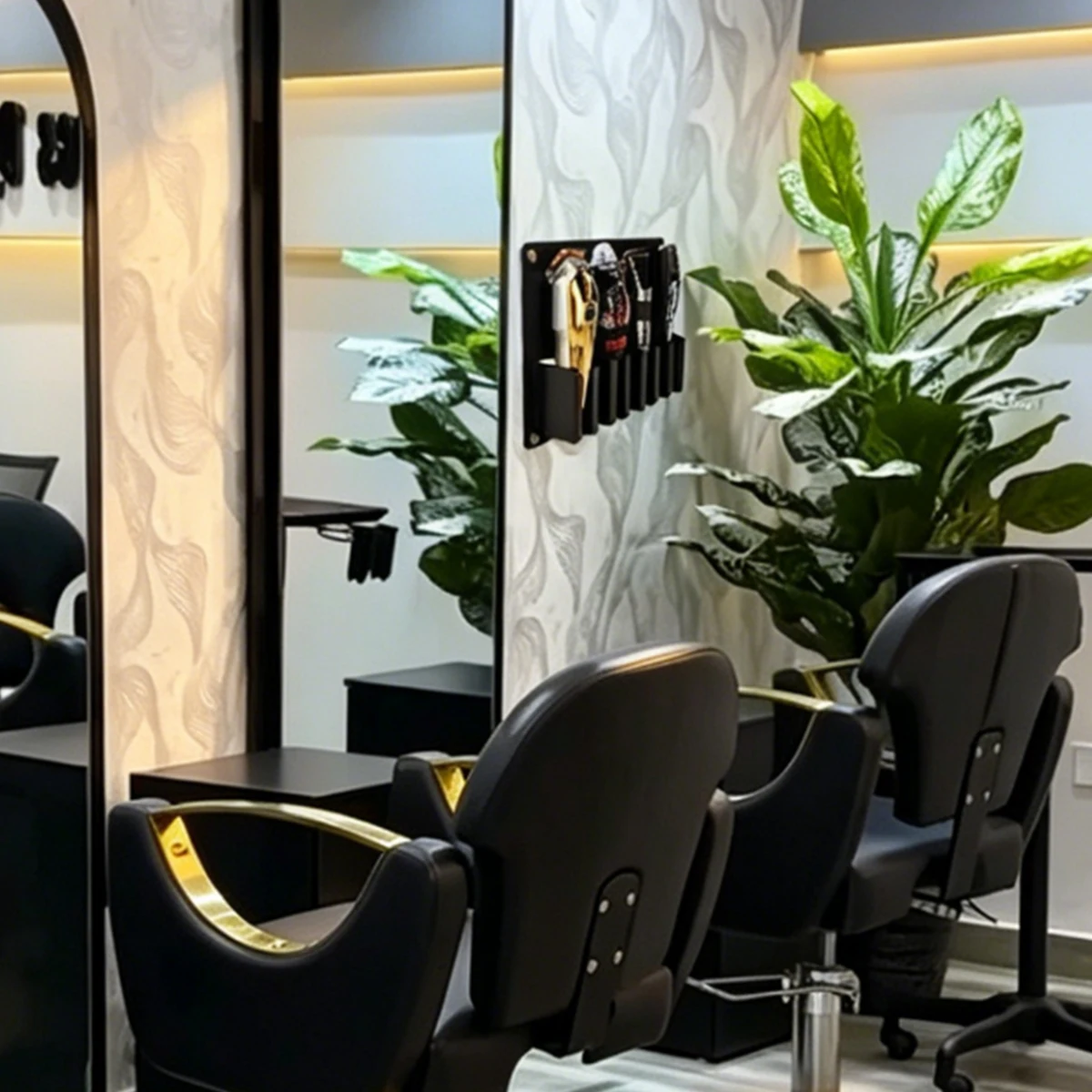 Friseur Elektrischer Haarschneider Aufbewahrungshalter Hitzebeständiger Trimmer-Ständer Wandorganizer für Salon Haarstyling-Werkzeugregal – Detail 4