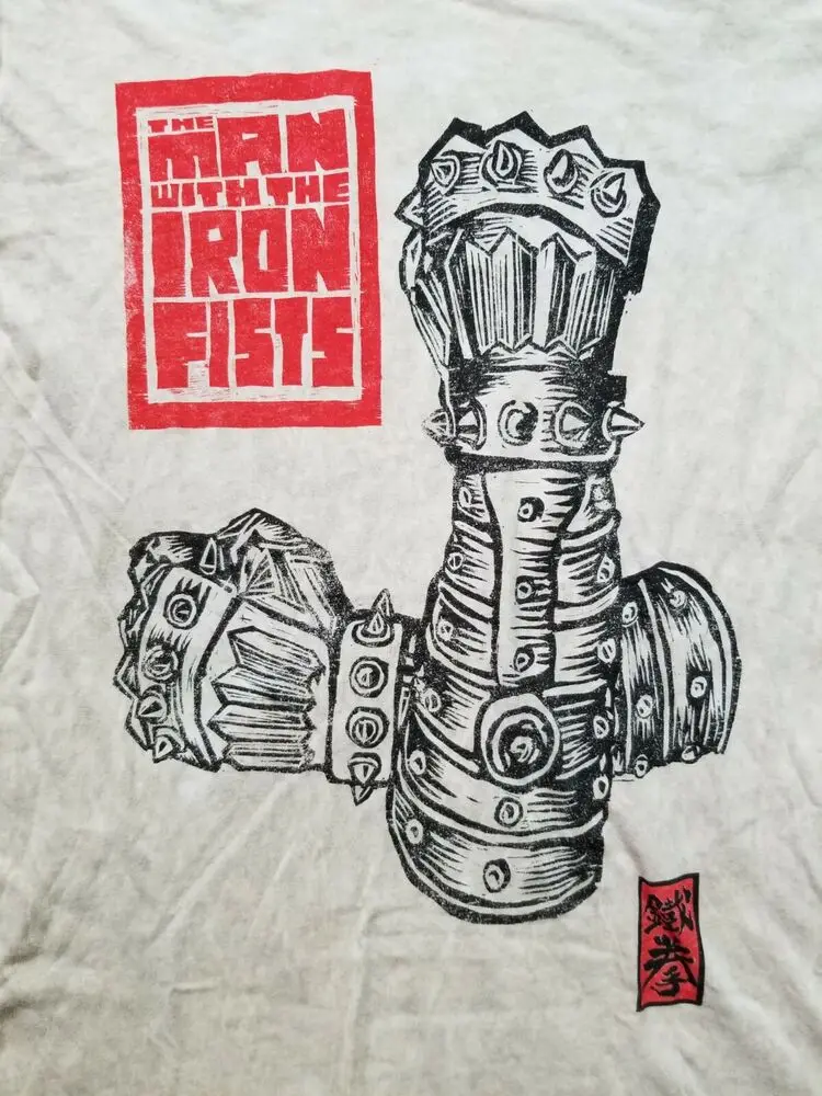 RZA The Man With The Iron Fists Movie Promo Rap T Shirt Beige  Clan Sz S