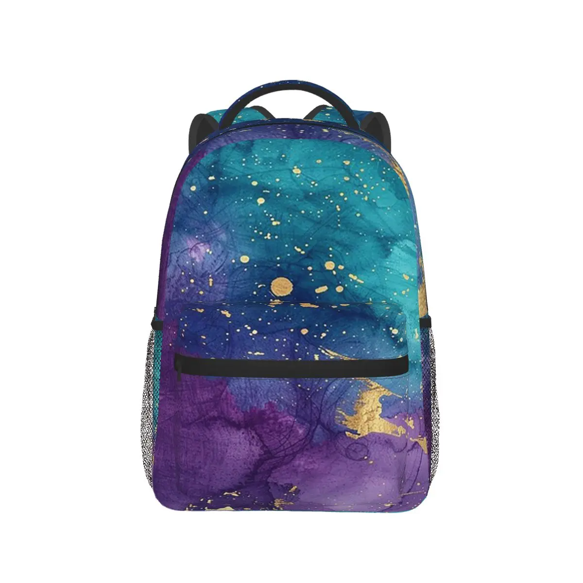 Blue Purple Gilded Luxury Gold Marble Backpack Hot Sale Daypack Large Capacity Children BookBag School Bag Shoulder Bags