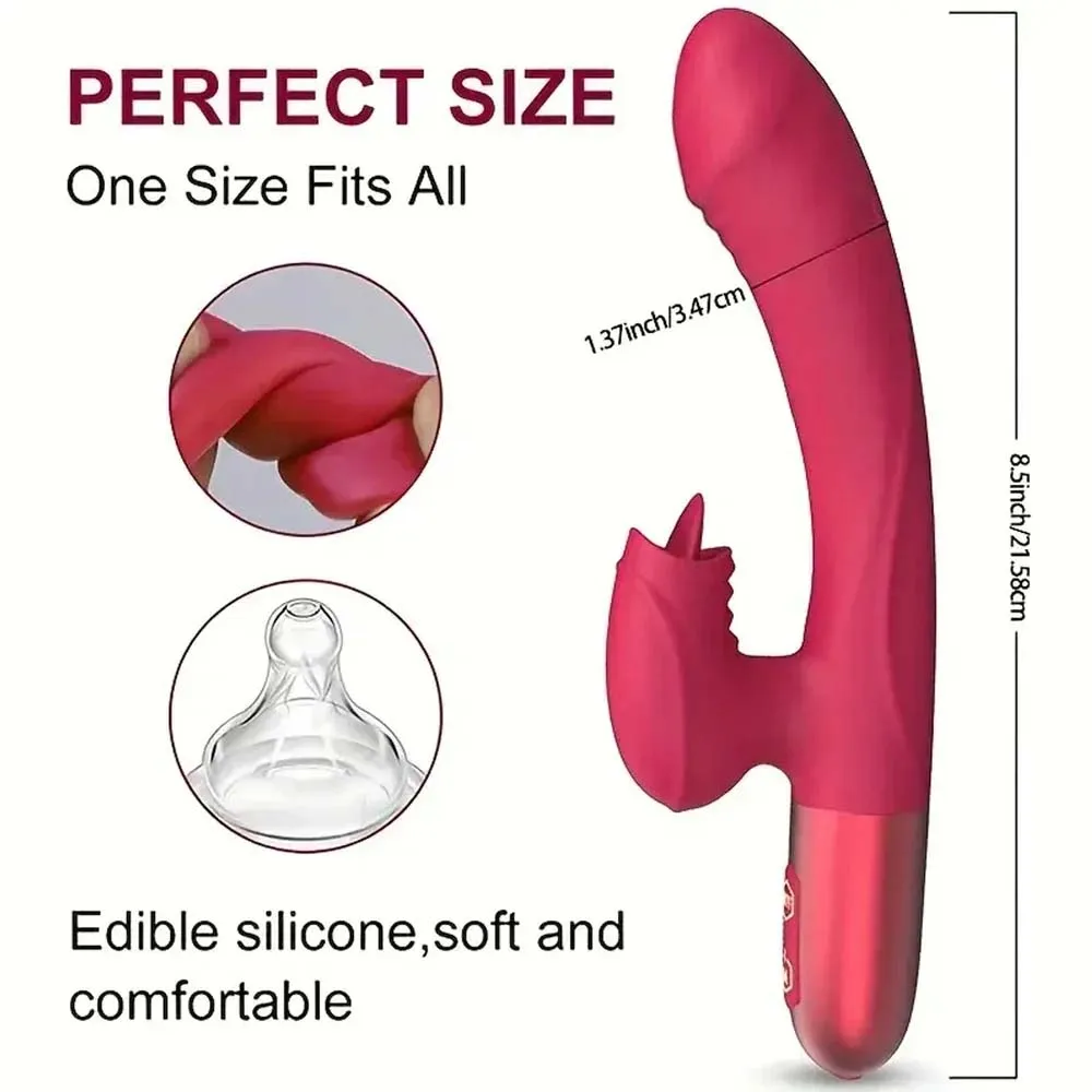Powerful Vibrator for Women with Tongue Licking Clitoris Stimulator Female Masturbation G Spot Dildo Adults Goods Sex Toys 18+ - Image 6