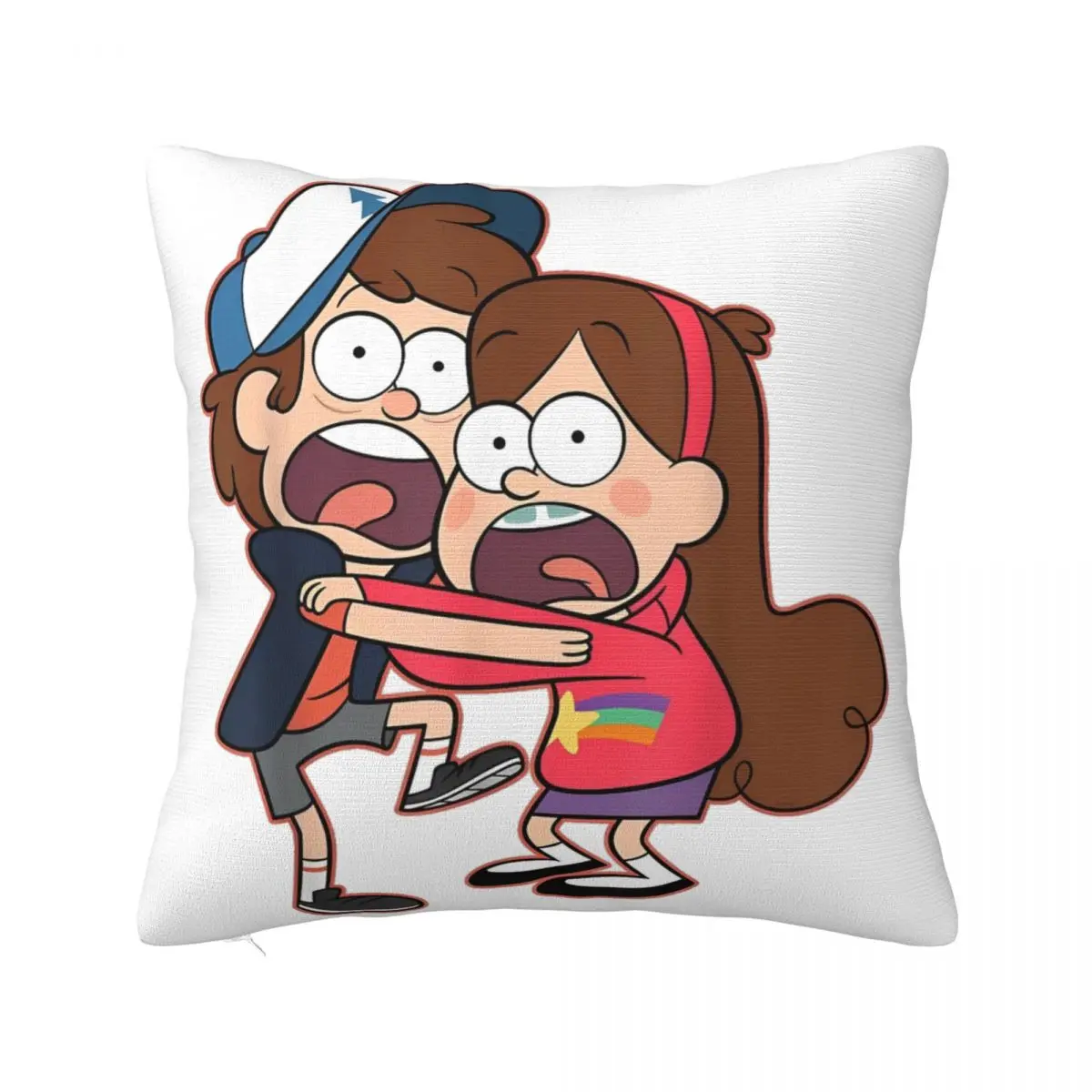 Soft Gravity Falls Dipper And Mabel Pines Pillowcase Polyester Cushion Cover Throw Pillow Case Cover Home 40X40cm