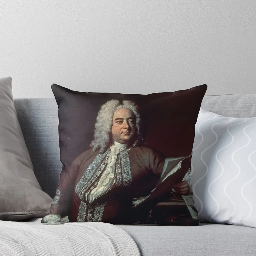 

George Handel, German Baroque Composer Throw Pillow Room decorating items Cushion Cover Luxury pillow