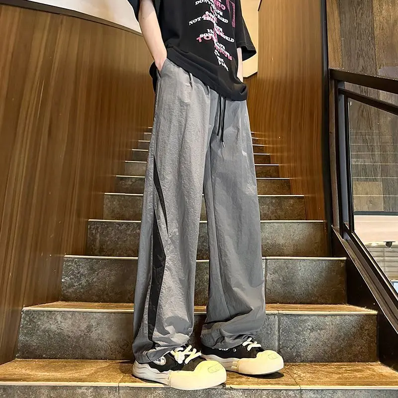 New Autumn Casual Pants Loose Straight Versatile Trendy Charge Pants Hong Kong Style Teen Sports Trousers for Men
