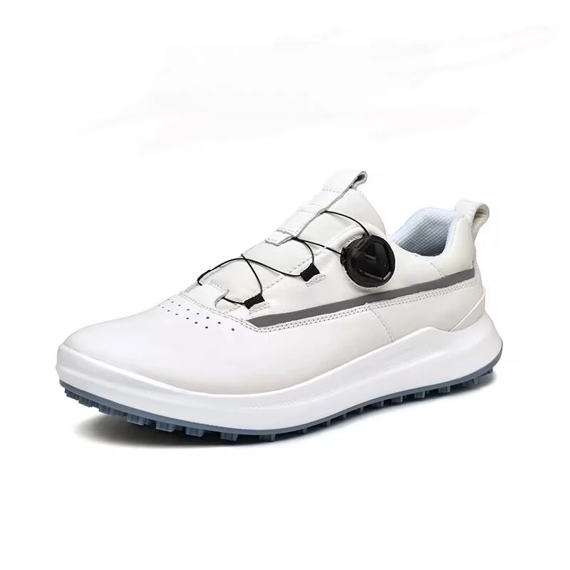 New Head Layer Cowhide Outdoor Men's Sports Golf Shoes Lightweight and Non Slip Men's Sports Shoe Waterproof Adult Walking Shoe