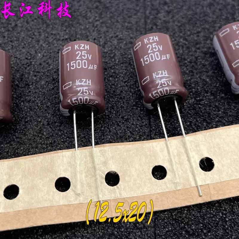 Capacitor Eletrolítico de Alumínio de Alta Frequência e Baixa Resistência NCC KZH 1500uf 25v 25v1500uf Black Diamond Japonês