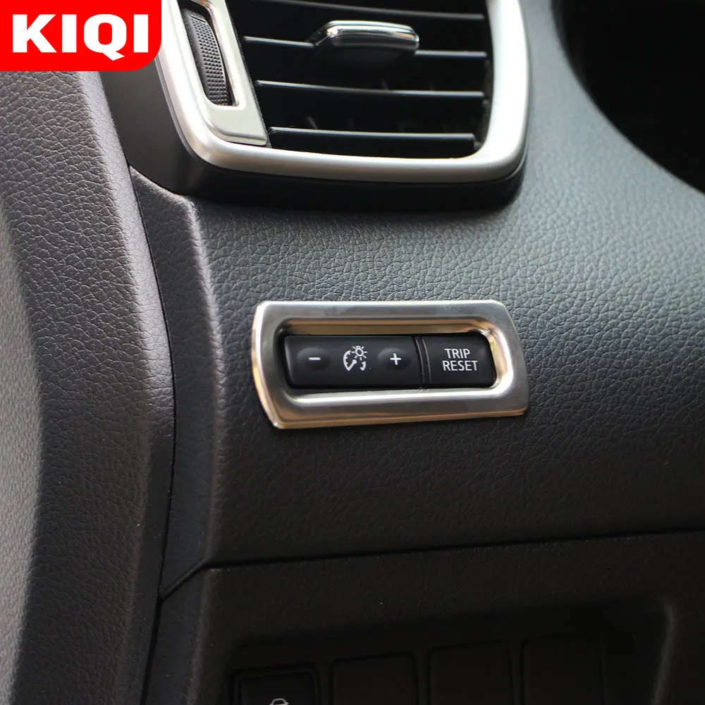 Stainless Steel for Nissan X-TRAIL Xtrail T32 Qashqai J11 2014-2021 Interior Trip Reset Odograph Frame Button Cover Trim