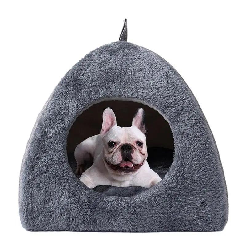 Cat Beds For Indoor Cats Large Thicken Cat Dog Cave Padded Warm Cat Cave Bed Foldable Cat Tent With Washable Fluffy Pad For Dogs