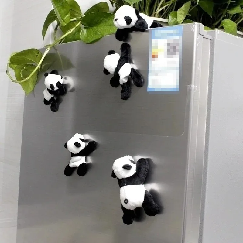 

Soft Plush Panda Magnet, Oval Fabric Fridge Whiteboard Decor, Cute Note Organizer, Adorable Gift for Home Office