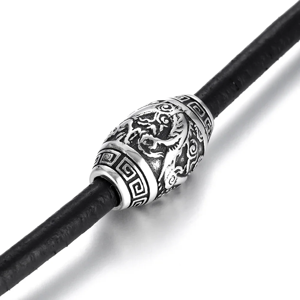 Stainless Steel Paracord Beads Paracord Knife Lanyard Accessories 5mm Hole Beard Bead Metal DIY Jewelry Bracelet Making