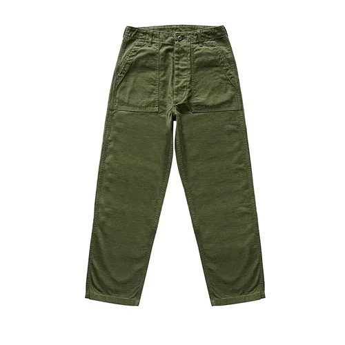 SauceZhan-Pantalones clásicos de satén para hombre, pantalón holgado de algodón satinado, para la fatiga, OG107