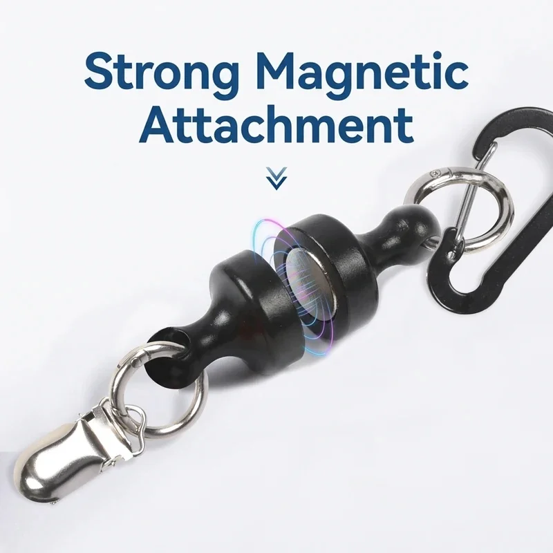 Golf Magnetic Quick Release Holder Heavy Duty Metal Carabiner Clip for Golf Cover Golf Magnetic Putter Keeper Cover