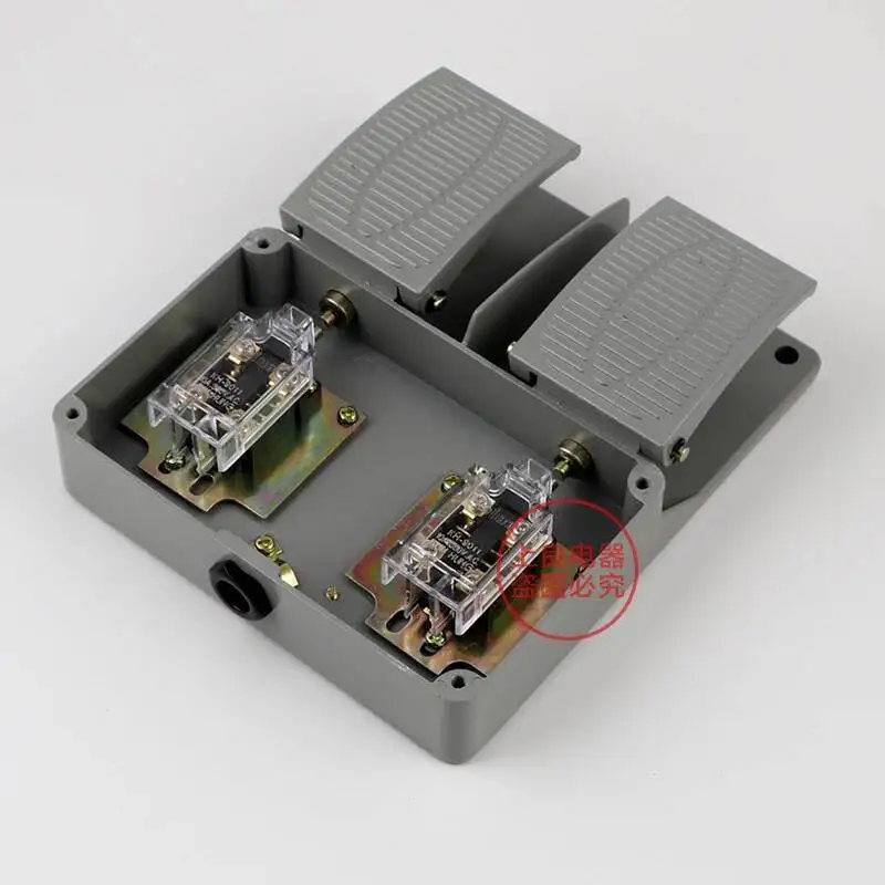 YDT1-16 Aluminum Shell Gray Dual Pedal Foot Switch With KH9011 Core Inside 1NO1NC