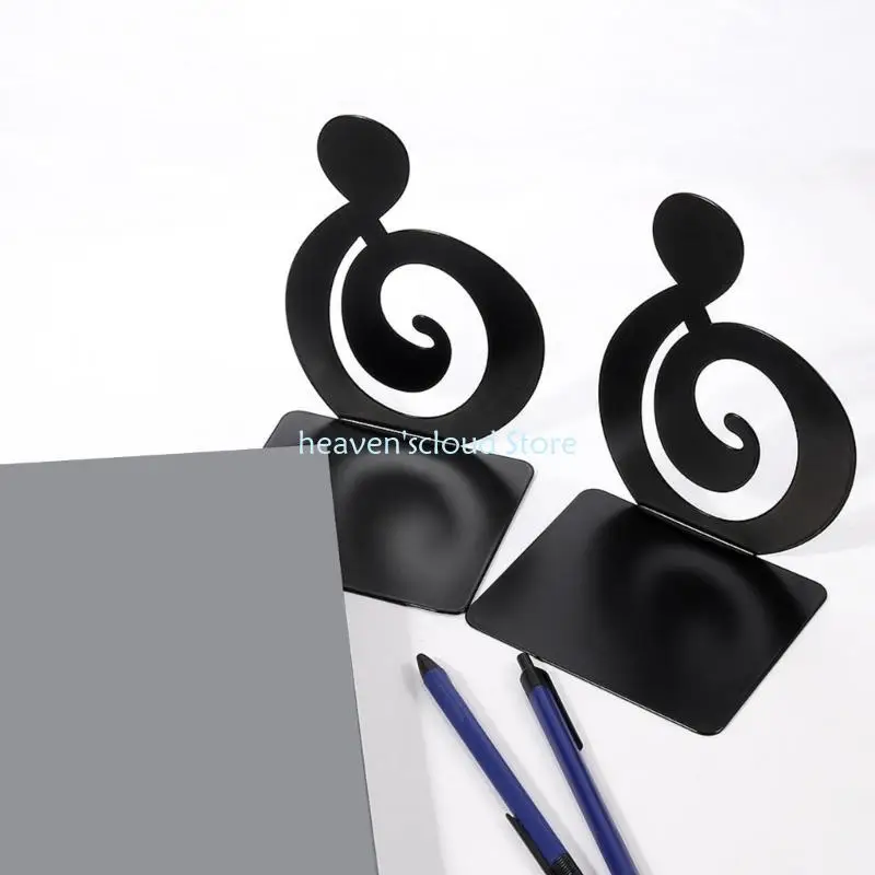 Cuốn sách kim loại Y88B kết thúc cho kệ âm nhạc ghi chú bookend trượt kim loại chống lại bookend