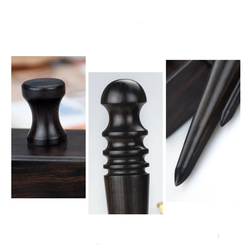 Pelle fatta a mano in pelle fai da te lucidatura bordo legno di sandalo bastone abrasivo rotondo lucidatrice macchina utensile strumenti Edge Craft Stick