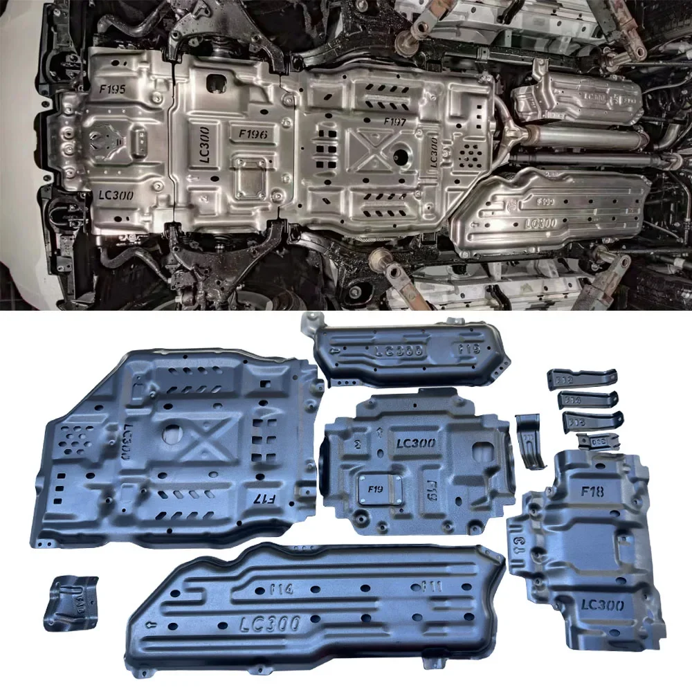 

LC300 Car Engine Guard Buttom Plate Protector Manganese Steel Skid Plate for Toy ota Land Cruiser300 2022 2023 2024 Accessories