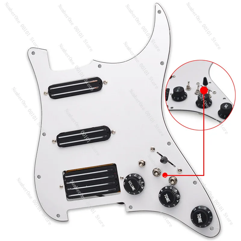 

Электрогитара ST, панель с одним или двумя звукоснимателями, с независимым переключателем звукоснимателей, пятипозиционный переключатель SSH