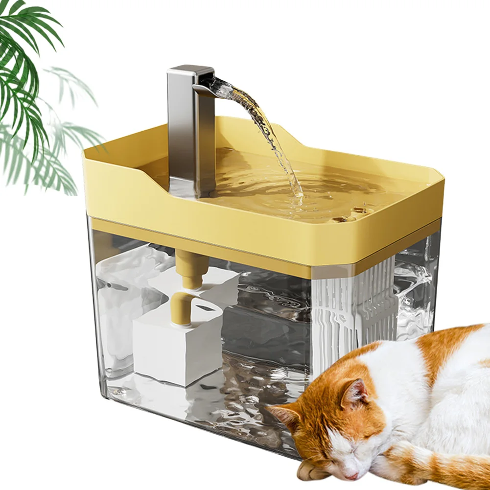 Cat Water Fountain with Quiet Pump Dog Water Dispenser USB Anti-Dry Burning Cat Drinker Cat Fountain for Cats Indoor