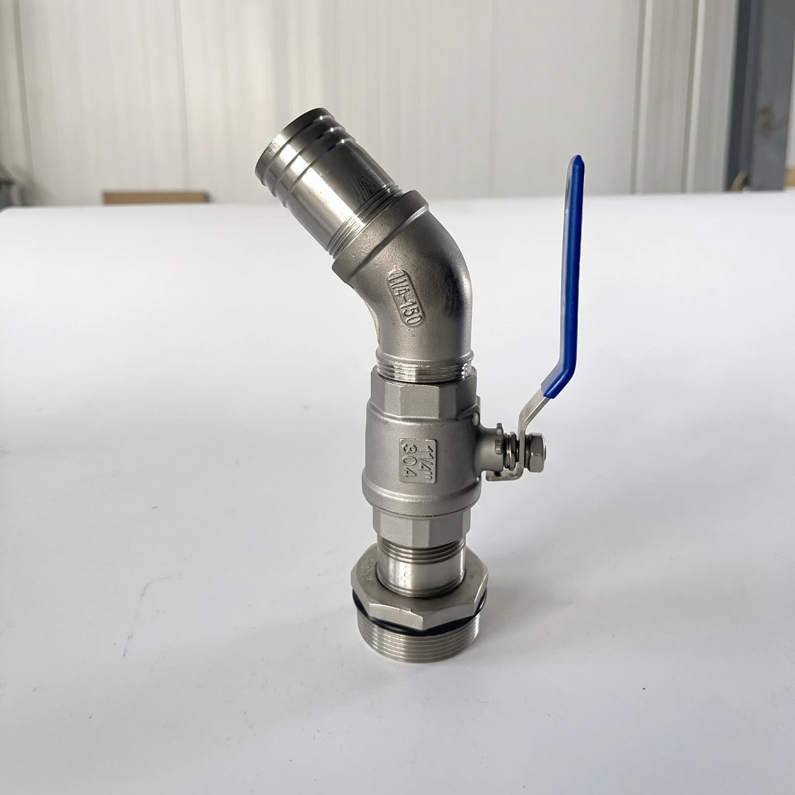 Stainless Steel Dispensing Valve Long-Lasting Drum Valve with Lever Handle Barrel Tap Rust-Proof Faucet with Handle Manual