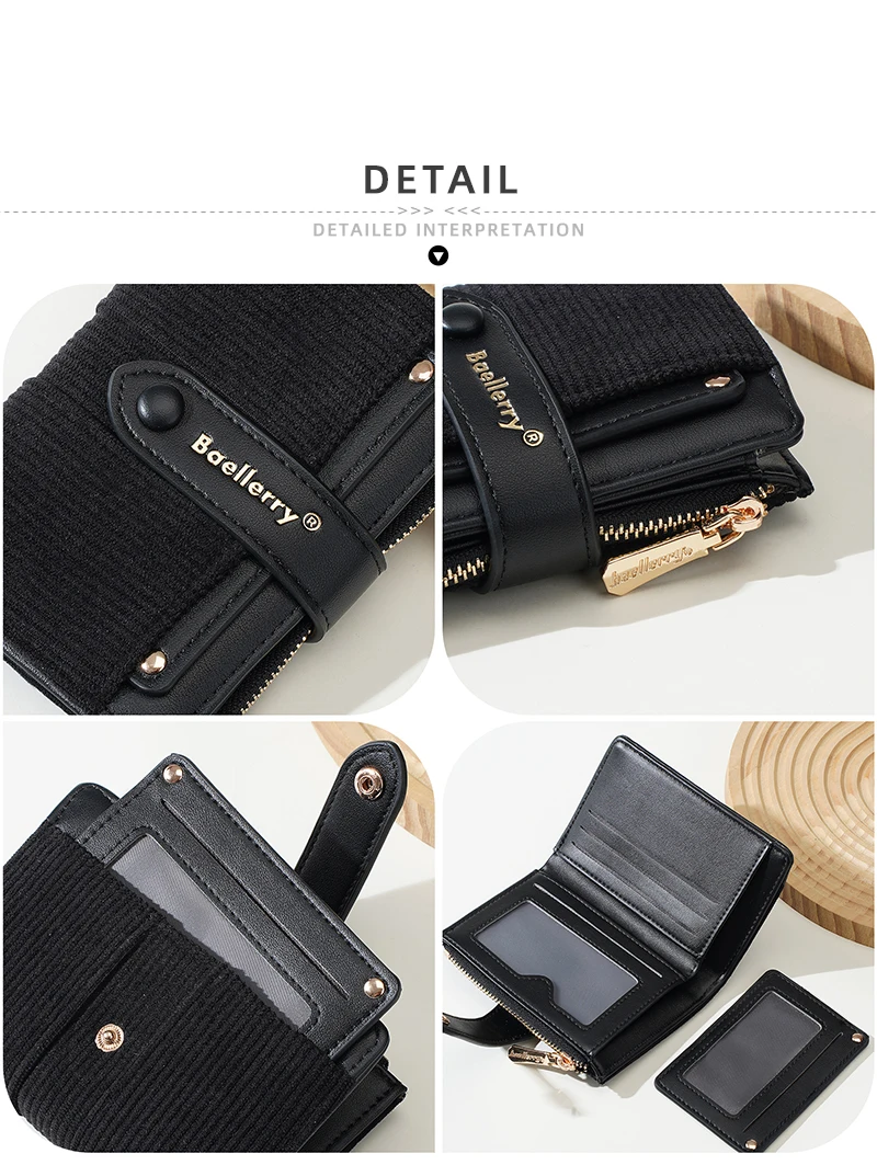 Braellery Multi-card Holder for Women Large Capacity Wallets Female Fashion Wallets Coin Change Purse Patchwork Design Purse