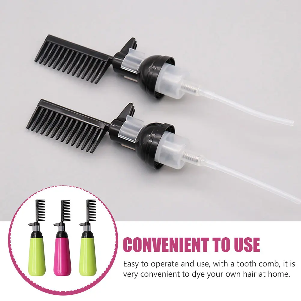 3Pcs Hair Dye Applicator Bottle Comb Integrated Design Perfect Size Capacity for Root Touch Up Home DIY Hair Dyeing Professional