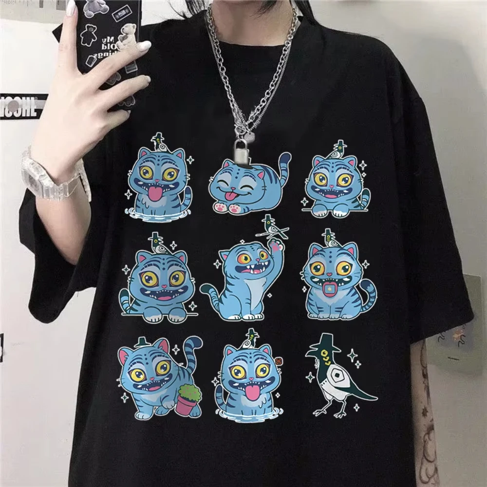 Moda Nuova Vendita Calda Carino Kpop Demone Hunter Tigre Cotone T-Shirt Femminile Harajuku O-Collo Casual Donna Uomo T-Shirt Magliette e camicette