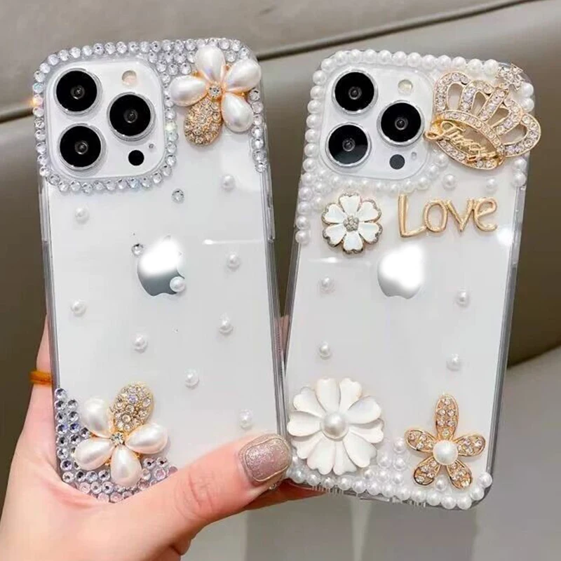 Luxury Glitter Love Crown Stars Moon Case For Samsung Galaxy S24 FE S23 Ultra S22 S21 S20 Plus A13 A14 A15 A16 A35 A55 A54 A34