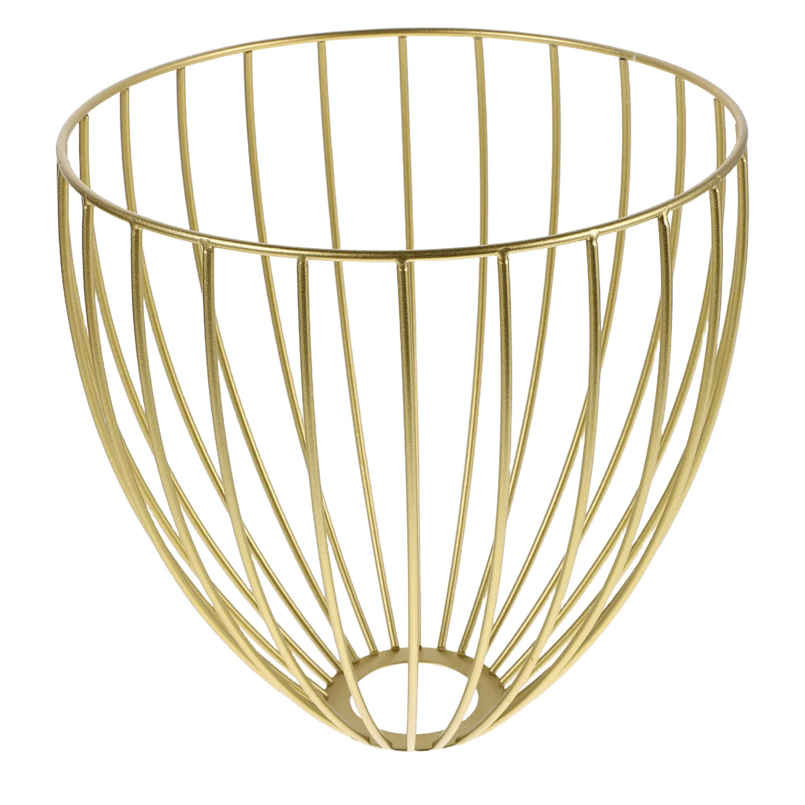 Golden Metal Cage Light Shade – Industrial Wire Birdcage Pendant Lampshade for Ceiling Light Replacement