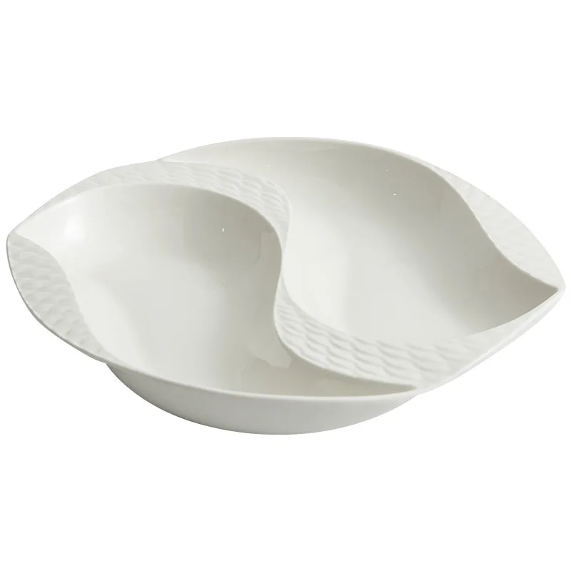 

Ceramic plates, vegetable plates, household grids, irregular white plates