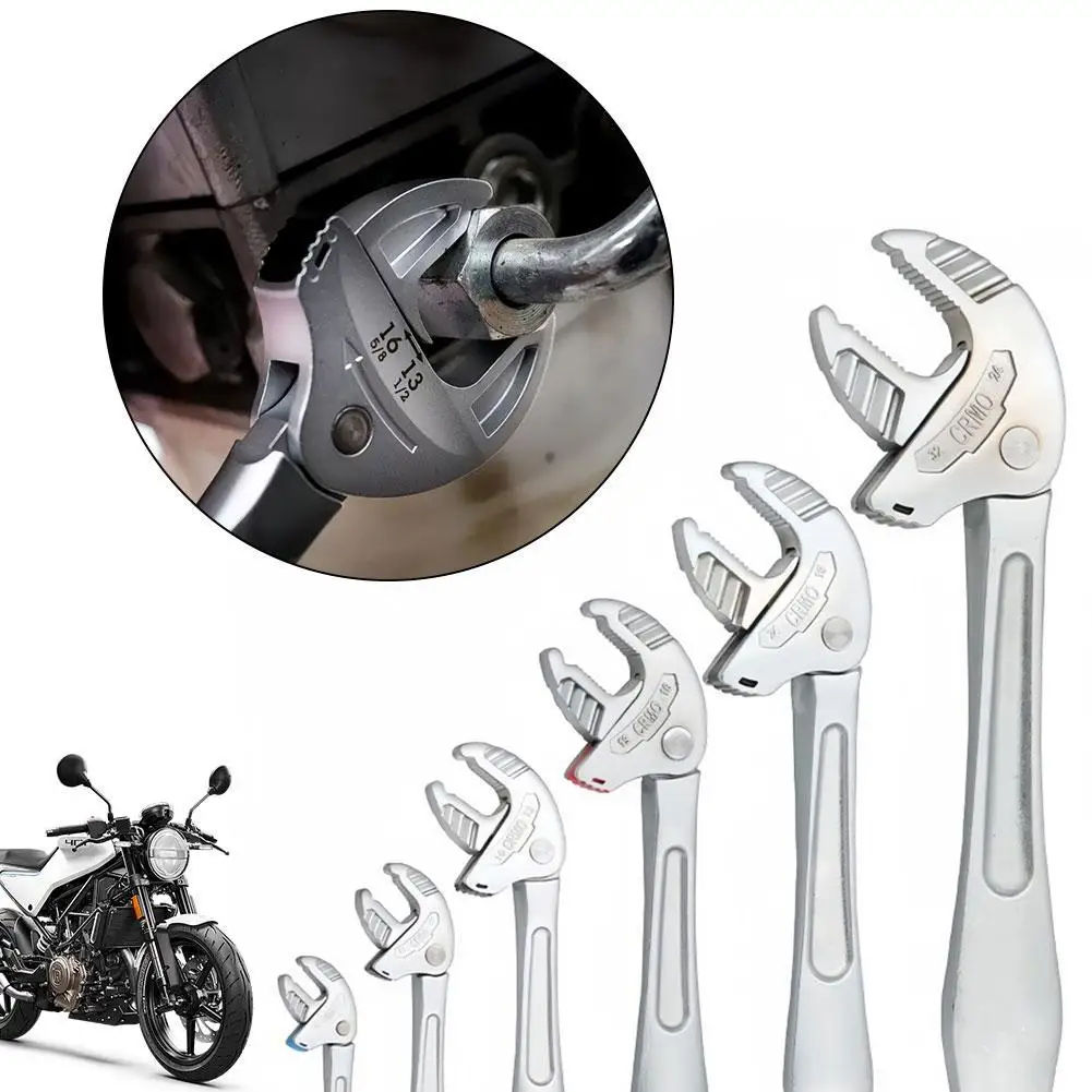 Chave inglesa ajustável multifuncional com ampla faixa de abertura, carro, motocicleta, reparo, manutenção de máquinas, acessório de ferramenta manual
